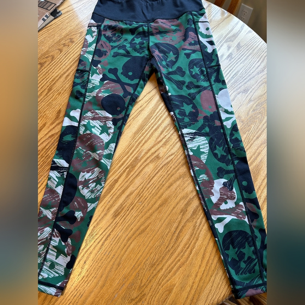 Reversible Badass/Camo full length leggings.